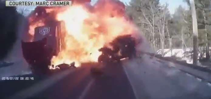 Kamera kap aksidentin e tmerrshëm rrugor (VIDEO)