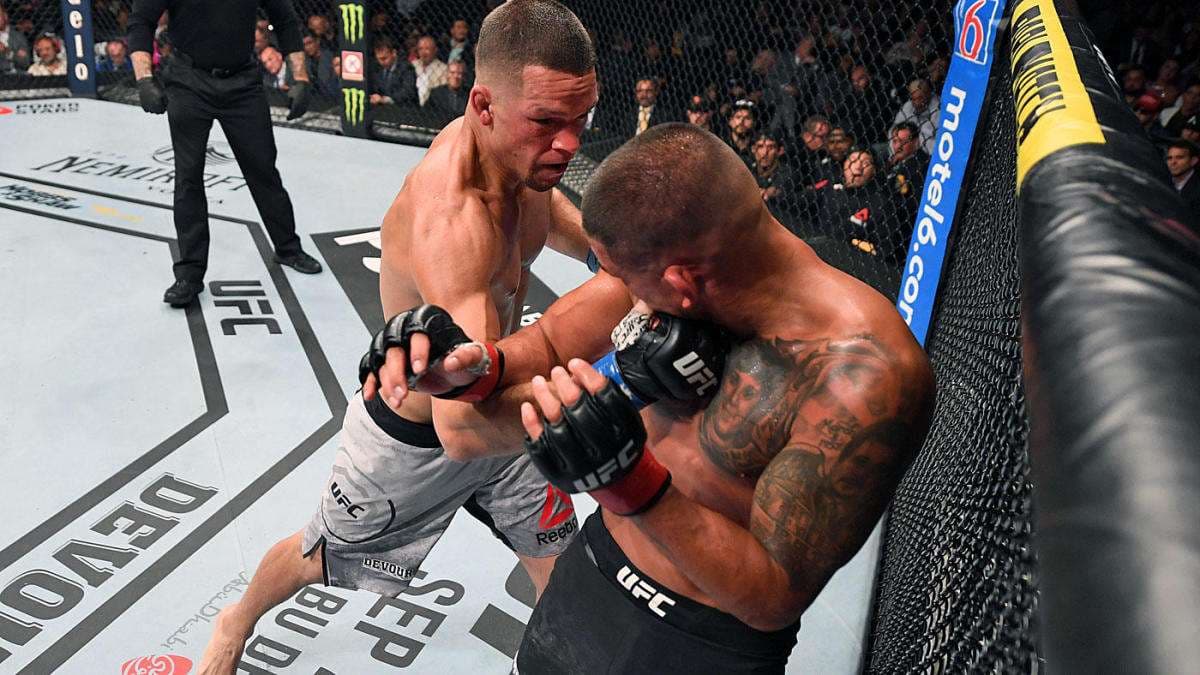 Nate Diaz e “çmonton” kundërshtarin Anthony Pettis në kafaz (VIDEO)