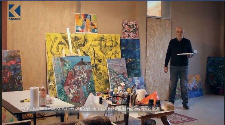 Kamer Gjikokaj, bletari që e gjeti veten në pikturë, 60 piktura për 60 ditë (VIDEO)