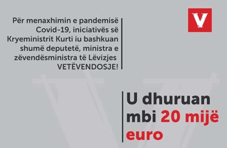 VV falënderon ata që kontribuan në fondin për menaxhimin me Covid-19