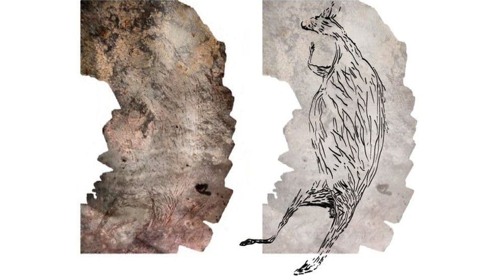 E rrallë: Në Australi gjendet arti më i vjetër në shkëmb që është kanguri 17 mijë e 300 vjeçar