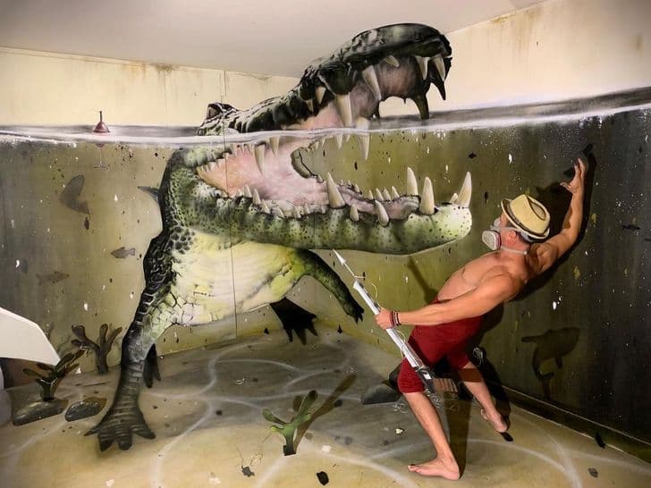 Ky artist transformon qoshet e braktisura të rrugëve me piktura 3D (FOTO)