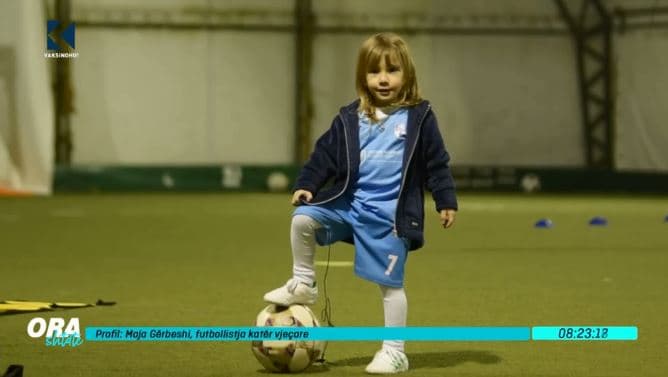 Maja Gërbeshi, futbollistja katërvjeçare (VIDEO)