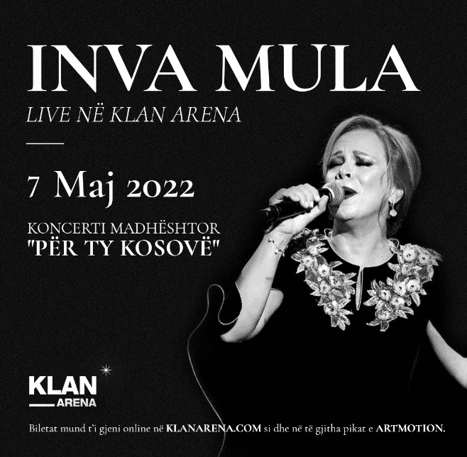 E madhja Inva Mula rikthehet me Koncert Live në Klan Arena