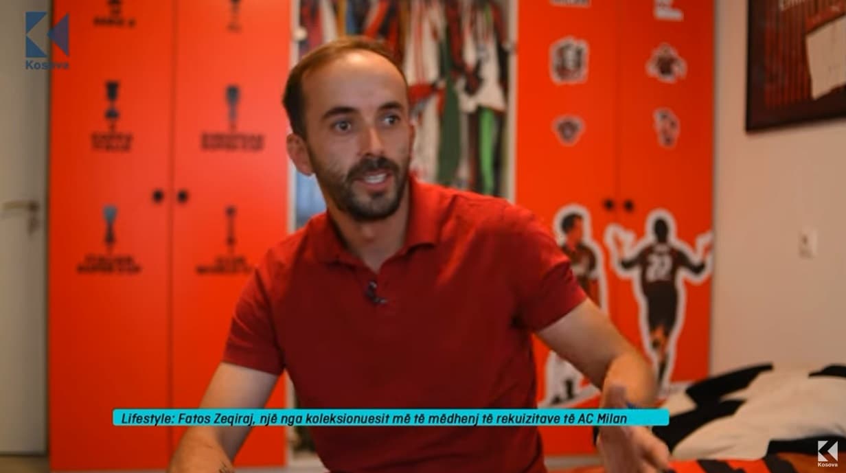 Fatos Zeqiraj, një nga koleksionuesit më të mëdhenj të rekuizitave të AC Milanit (VIDEO)