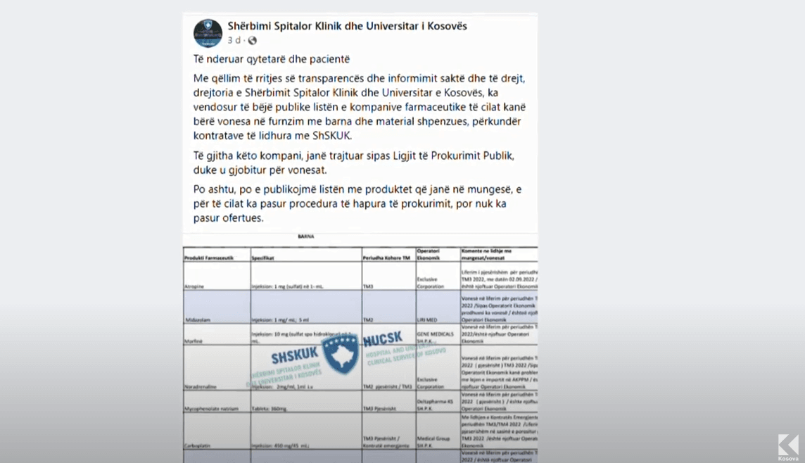 ShSKUK publikon operatorët e papërgjegjshëm për furnizim barnash (VIDEO)