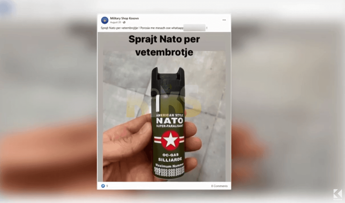 "Pepper spray", kontrabandohet dhe shitet ilegalisht nga Shqipëria në Kosovë (VIDEO)