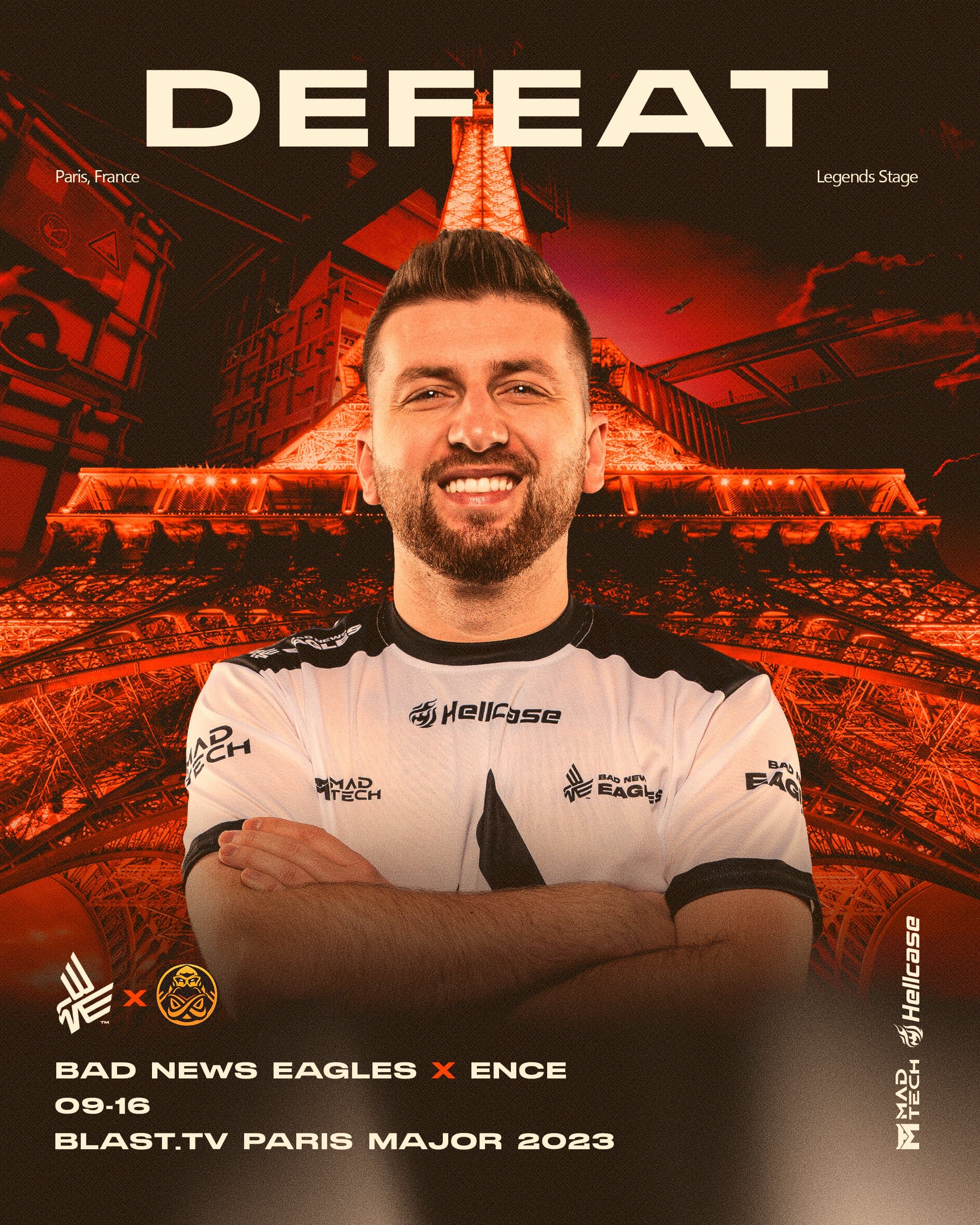 BNE-ja pëson humbje në ndeshjen e parë në Paris Major