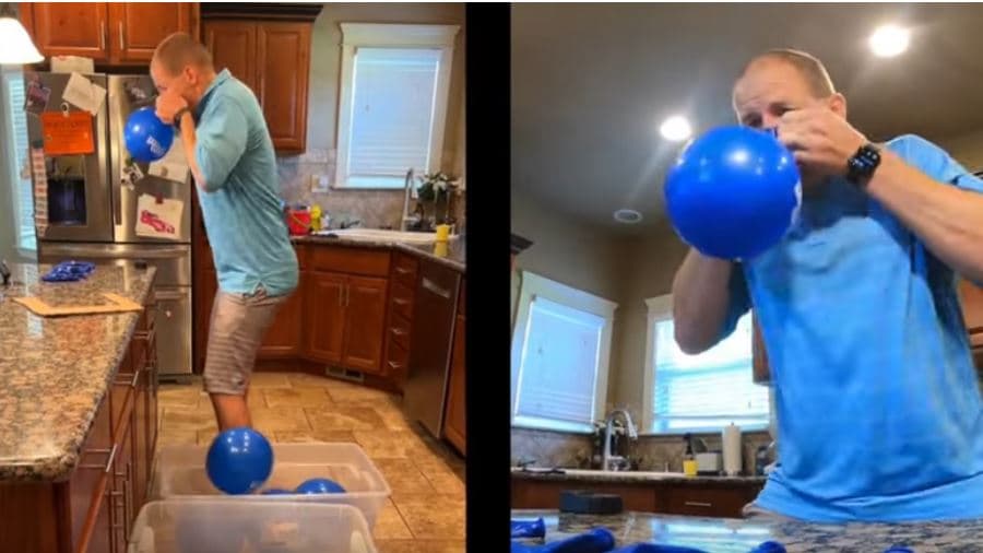 Përdor hundën për të fryrë balonat për rekord botëror (VIDEO)