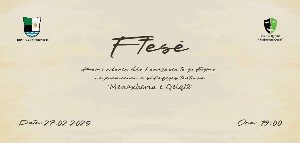"Menaxheria e Qelqtë" vjen në teatrin e Mitrovicës