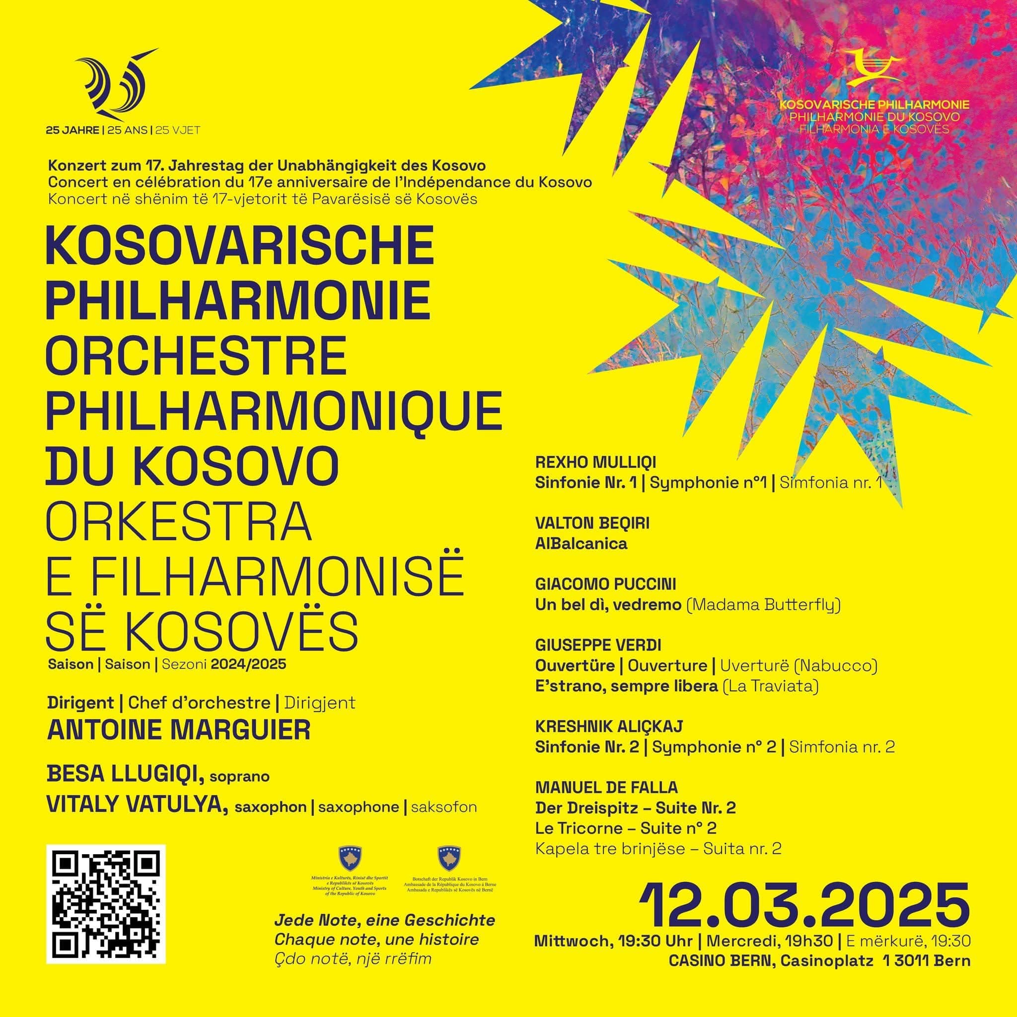 Filharmonia mban koncert në Zvicër në shënim të 17-vjetorit të Pavarësisë së Kosovës