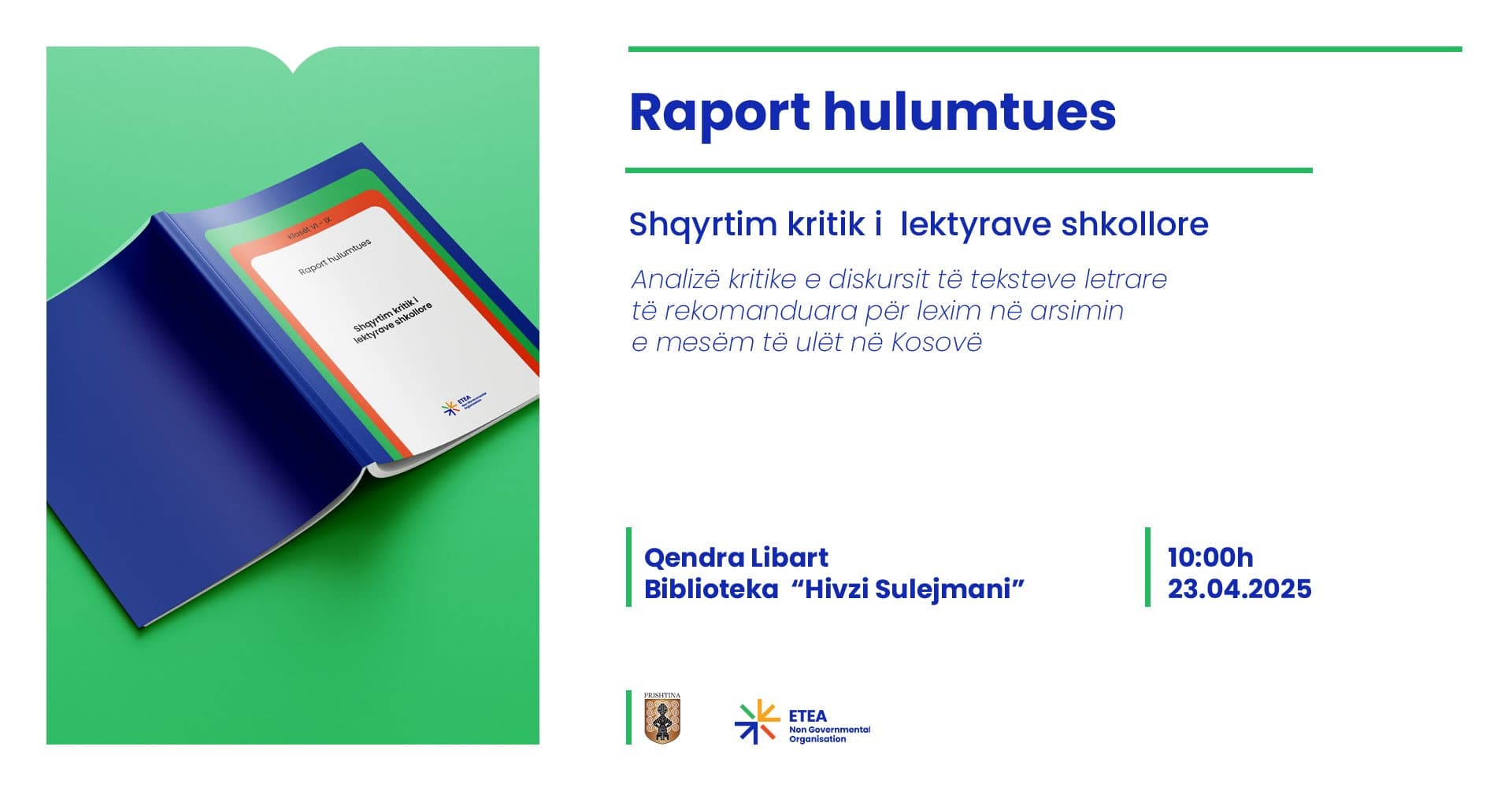 Shqyrtimi kritik i lektyrave shkollore, diskutohet sot në Libart