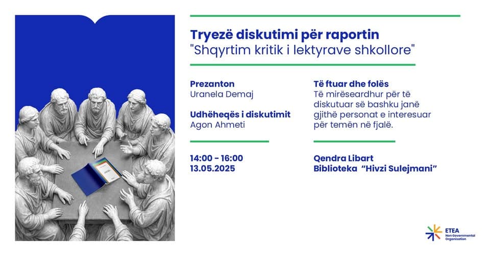 Në Prishtinë mbahet diskutim mbi raportin “Shqyrtim kritik i lektyrave shkollore”
