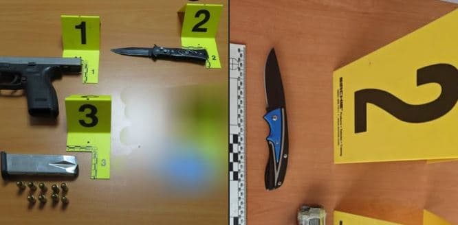Konfiskohen dy armë zjarri dhe dy thika në rajonin e Mitrovicës