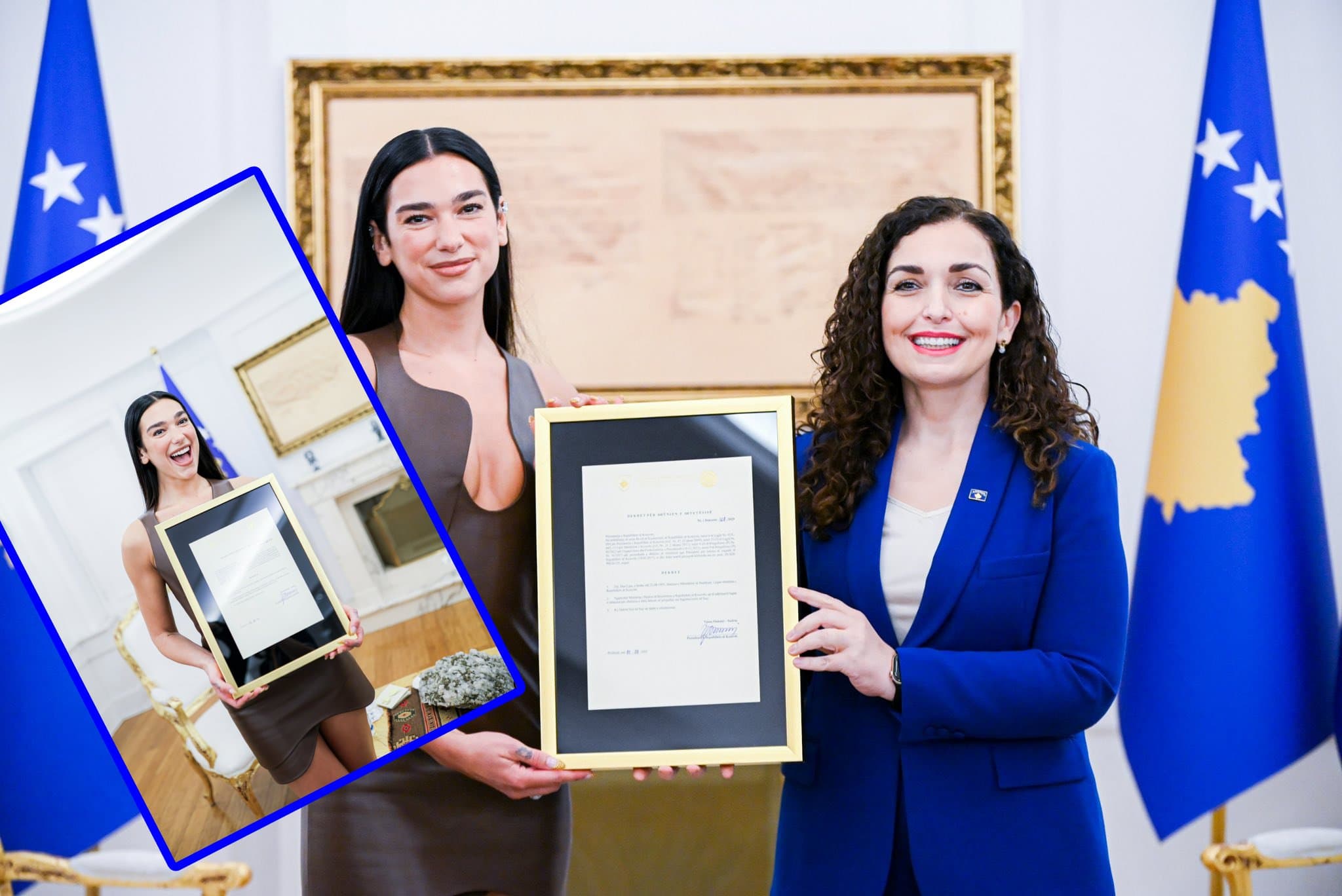 Dua Lipa bëhet shtetase e Kosovës me dekret presidencial (FOTO)