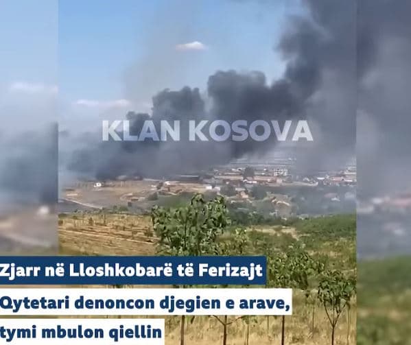 Zjarr në Lloshkobarë të Ferizajt: Qytetari denoncon djegien e arave (VIDEO)