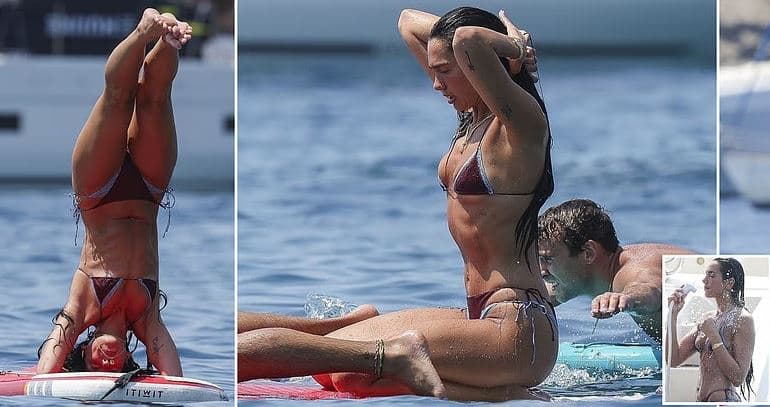 Dua Lipa bën joga në mes të Mesdheut, i bashkohet edhe Callum