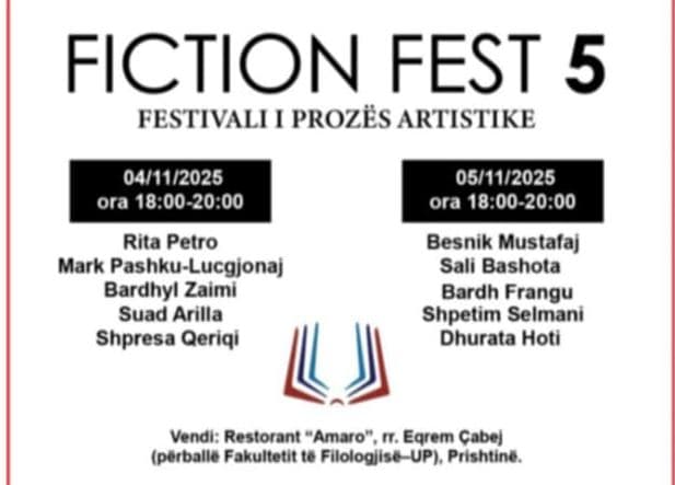 “FICTION FEST” festivali që bashkon emra të njohur të letërsisë bashkëkohore