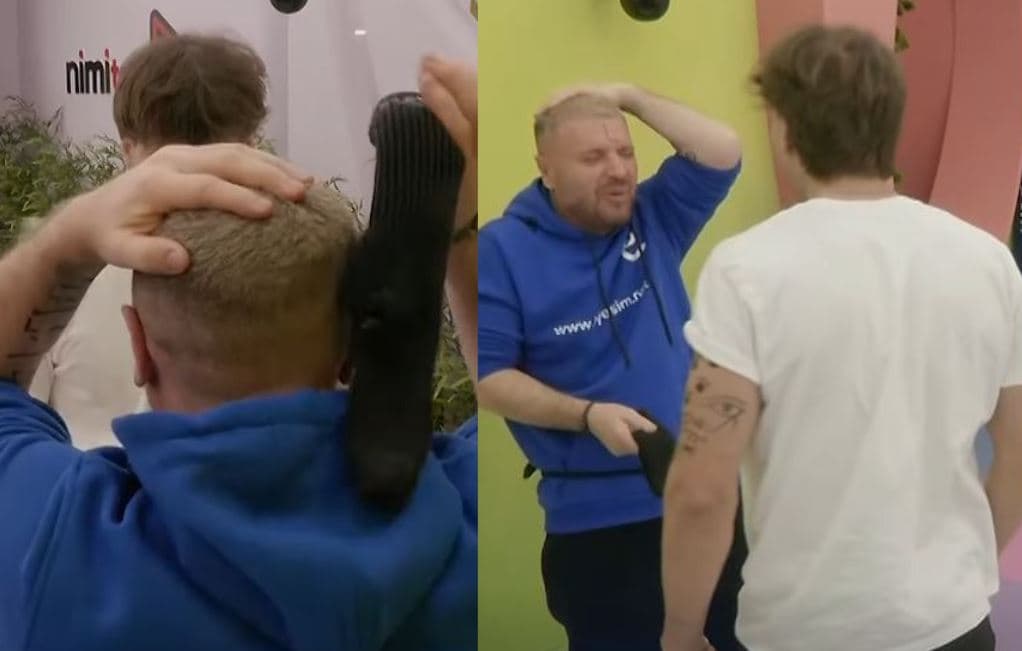 Klodi dhe Labi luajnë me çorape, momente qesharake në shtëpi (VIDEO)