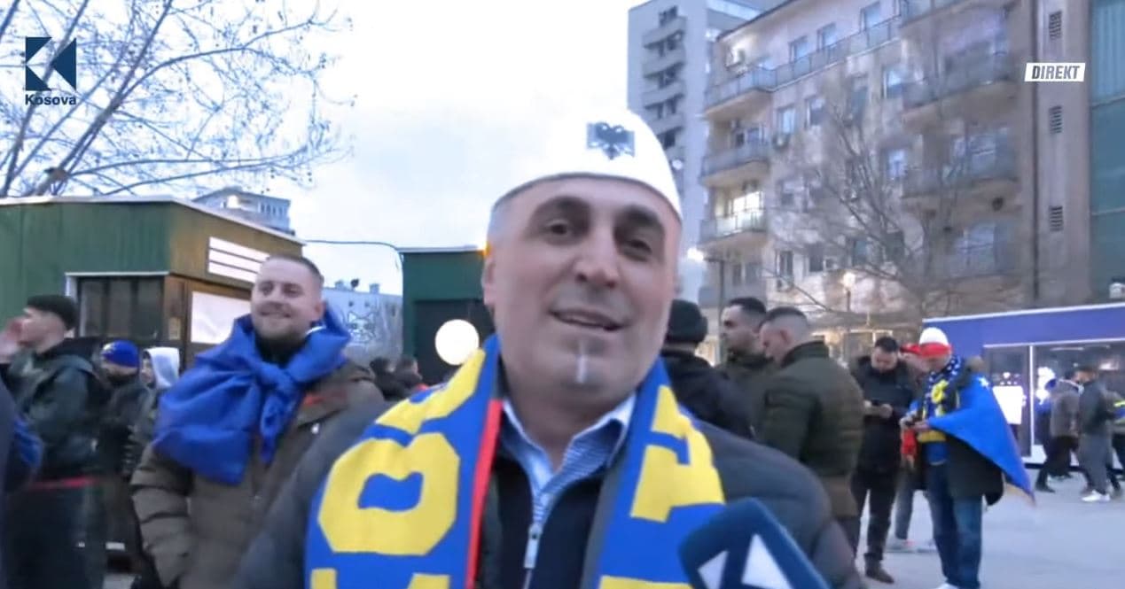 Erdhi nga Gjermania për ta parë ndeshjen, mërgimtari i bindur që Kosova sonte fiton (VIDEO)