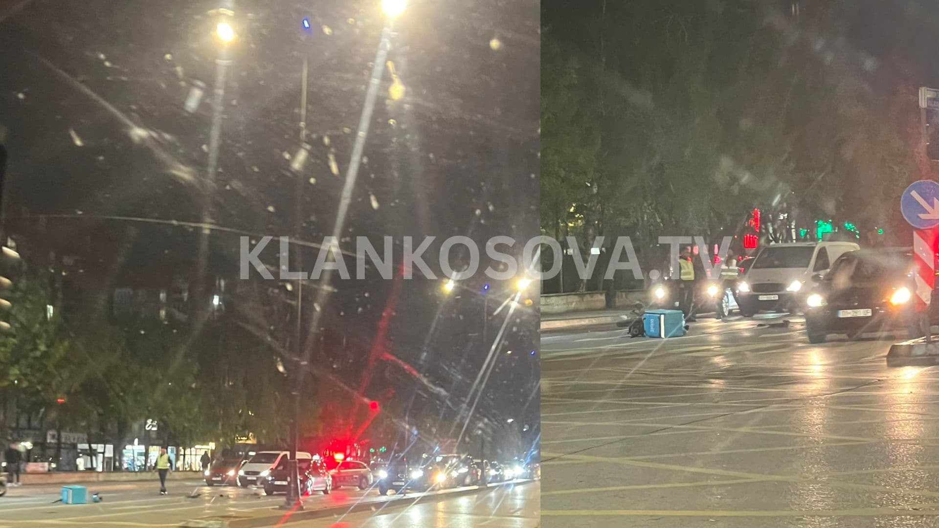 Aksident mes motoçikletës dhe veturës në Prishtinë