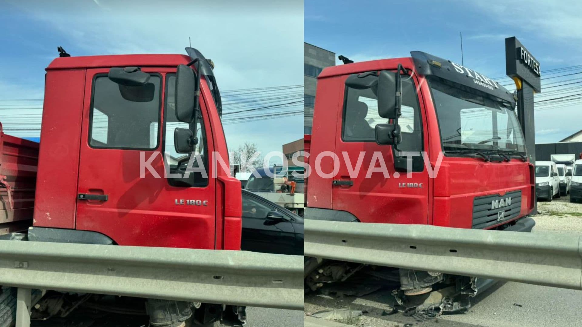 Vetaksident afër rrethit të Çagllavicës, një kamion i përfshirë
