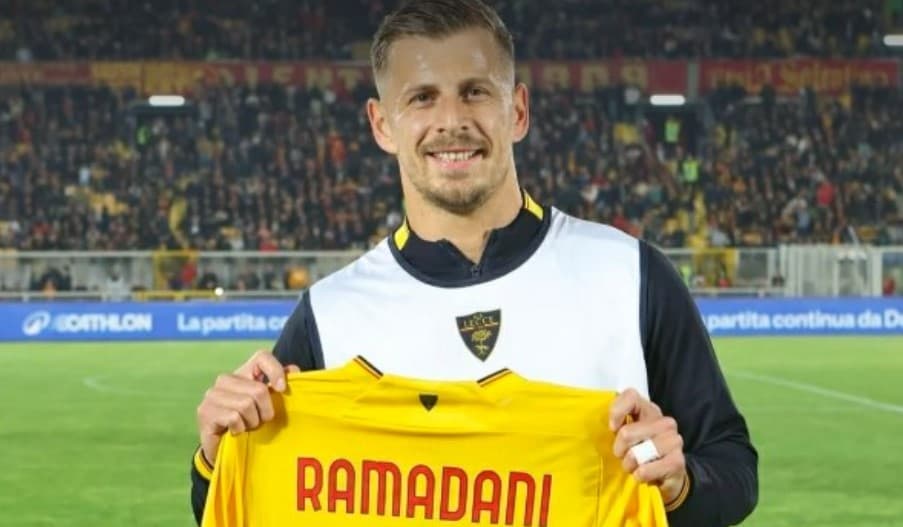 Ylber Ramadani reaches 100 games for Lecce, but celebration dampened by loss to Juventus